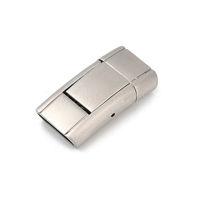 304 Stainless Steel Snap Lock Clasps STAS-U055-02C-P-1