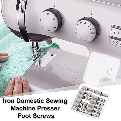 12Pcs Iron Domestic Sewing Machine Presser Foot Screws TOOL-UN0001-39-1