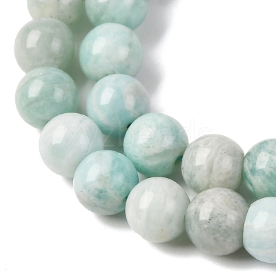 Natural Amazonite Beads Strands G-K068-03-6mmA-1