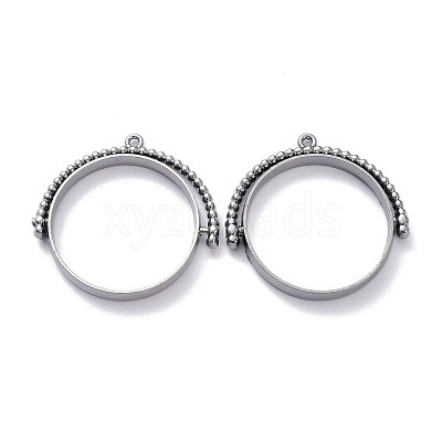 Alloy Open Back Bezel Pendants PALLOY-Z003-12B-1