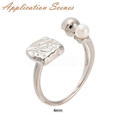 Brass Open Cuff Cup Peg Ring Settings KK-E055-02P-01-1