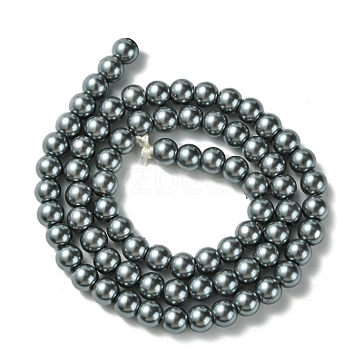 Eco-Friendly Dyed Glass Pearl Round Beads Strands HY-A008-6mm-RB077-1