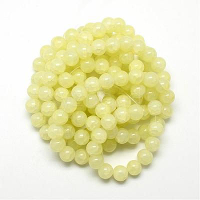 Baking Paint Crackle Glass Bead Strands DGLA-Q023-8mm-YS3-1