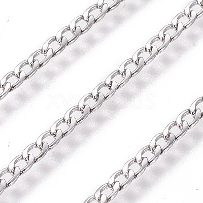 Tarnish Resistant 304 Stainless Steel Curb Chains CHS-E018-05P-1