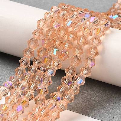 Transparent Electroplate Glass Beads Strands LS-GLAA-F029-2mm-D15-1