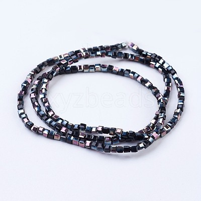 Electroplate Glass Beads Strands EGLA-F121-HP-A03-1