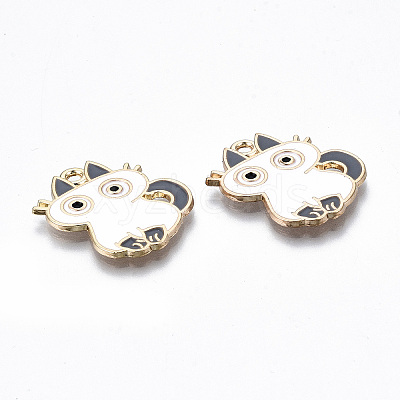 Eco-Friendly Alloy Enamel Pendants LS-ENAM-Q437-030B-NR-1