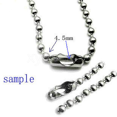 Tarnish Resistant Stainless Steel Ball Chain Connectors STAS-L018C-P-1