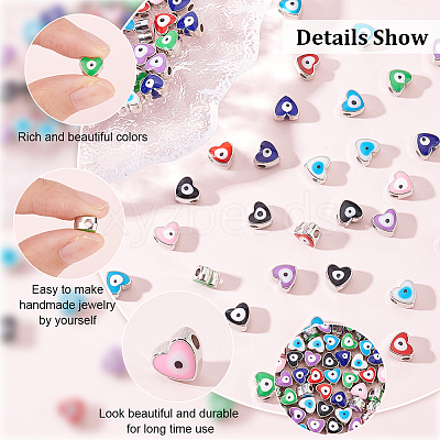 80Pcs 8 Colors CCB Plastic Beads FIND-DC0001-40-1