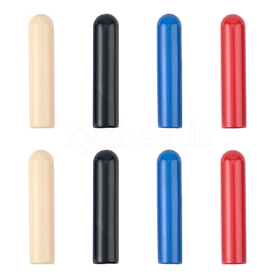 40Pcs 4 Colors Alloy Cord End FIND-GF0008-47A-1