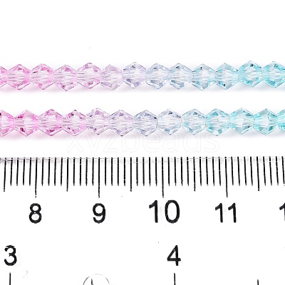 Gradient Color Baking Paint Glass Bead Strands X1-DGLA-A039-T6mm-A05-1