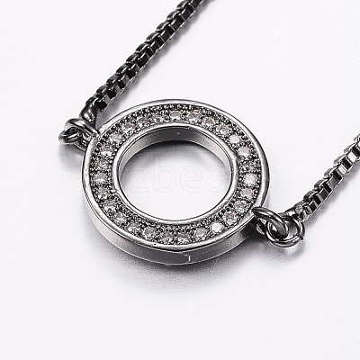 Adjustable Brass Micro Pave Cubic Zirconia Bolo Bracelets BJEW-F302-17-1
