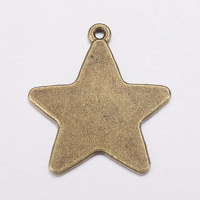 Tibetan Style Alloy Stamping Blank Tag Pendants LS-EA085Y-AB-1