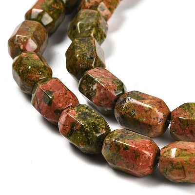 Natural Unakite Beads Strands G-F781-A04-01-1