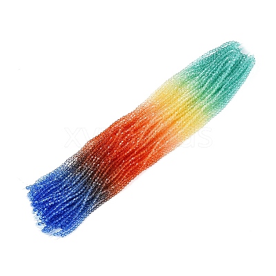 Gradient Color Baking Paint Glass Bead Strands X1-DGLA-A039-T4mm-A014-1