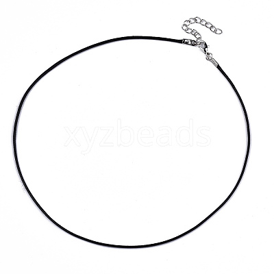 Waxed Cotton Cord Necklace Making MAK-S034-001-1