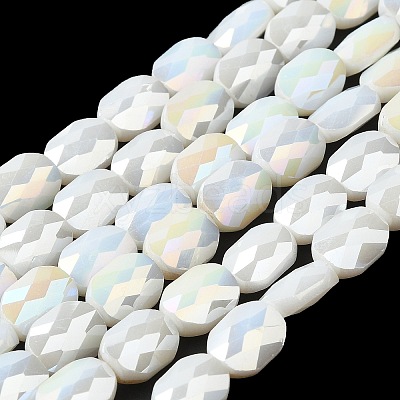 Electroplated Glass Beads Strands GLAA-G092-A-12-1