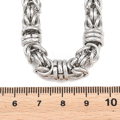 9MM 304 Stainless Steel Byzantine Chain Necklaces for Men SA-T001-02AS-1