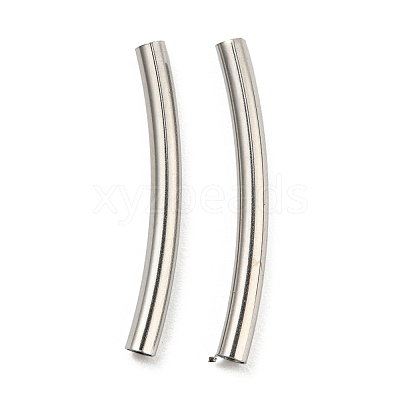Non-Tarnish 304 Stainless Steel Tube Beads STAS-B047-27D-P-1
