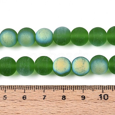 Frosted Transparent Glass Beads Strands LS-GLAA-T032-T10mm-MBB07-1