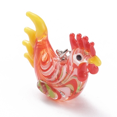 Handmade Lampwork Pendant Decorations LAMP-K034-A10-1