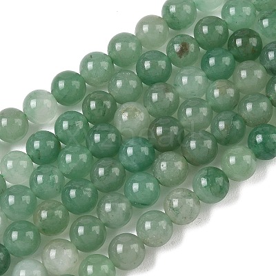 Natural Green Aventurine Beads Strands G-E380-02-6mm-1