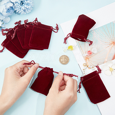 25Pcs Rectangle Velvet Drawstring Pouches TP-BBC0001-04B-02-1