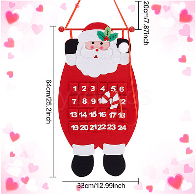 Christmas Non-woven Fabric Gnome Calendar Pendant Decorations DIY-WH0430-851-1