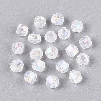 Transparent Spray Painted Glass Beads LS-EGLA-N018-4mm-12-1