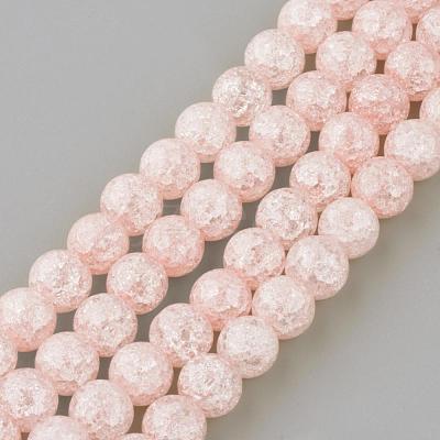 Synthetic Crackle Quartz Beads Strands GLAA-S134-8mm-01-1