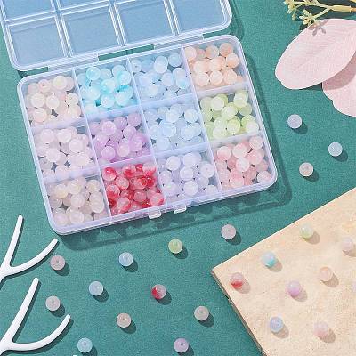 264Pcs 12 Colors Two Tone Glass Beads GLAA-CJ0002-32-1