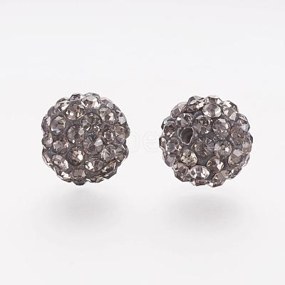 Polymer Clay Rhinestone Beads RB-K050-8mm-C14-1