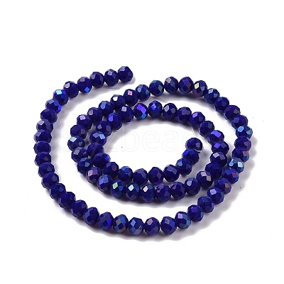 Electroplate Opaque Solid Color Glass Beads Strands LS-EGLA-A034-P10mm-L12-1