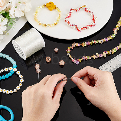 0.8mm Crystal Polyester Threads Transparent Jewelry Bracelet Beading Wire Cords EW-PH0001-0.8mm-02-1