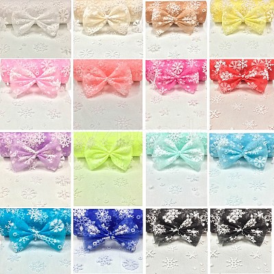 Snowflake Deco Mesh Ribbons OCOR-P010-G-1