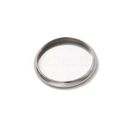 Non-Tarnish Stainless Steel Plain Edge Bezel Cups X-STAS-M226-03B-1