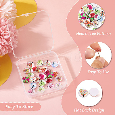 24Pcs 12 Style Glass Cabochon GLAA-TA0001-71-1