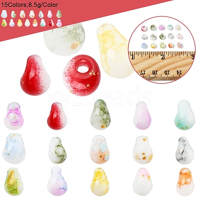 127.5G 15 Colors Baking Paint Glass Seed Beads SEED-FS0001-40-1