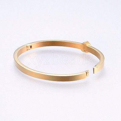 304 Stainless Steel Bangles BJEW-P222-08G-1