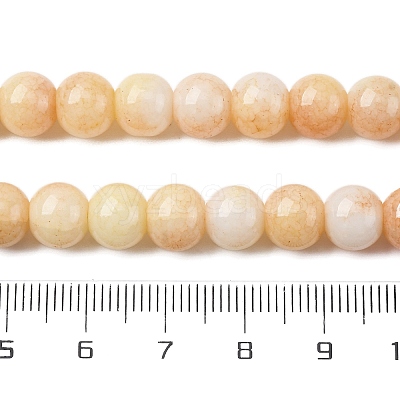 Ombre Effect Dyed Glass Beads Strands X-GLAA-T031-01O-07-1