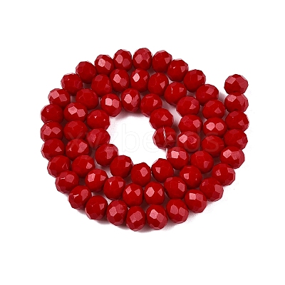 Opaque Solid Color Imitation Jade Glass Beads Strands EGLA-A044-P8mm-D15-1