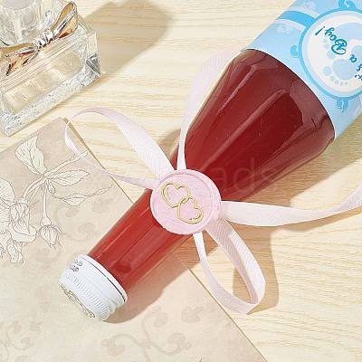 Brass Wax Seal Stamps with Wood Handle AJEW-WH0412-0170-1