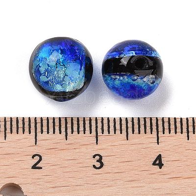 Handmade Silver Foil Glass Beads LAMP-A001-G04-10mm-1