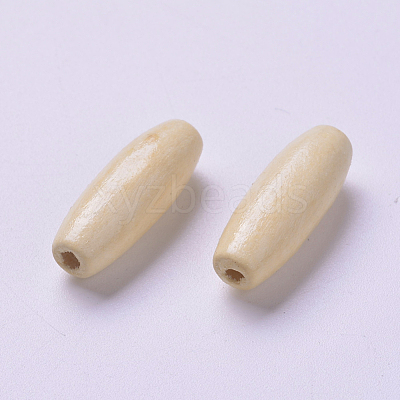 Dyed Natural Long Oval Wood Beads WOOD-Q003-23x8mm-09-LF-1