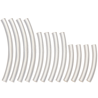 12Pcs 3 Style Tube 925 Sterling Silver Beads STER-BBC0005-61-1