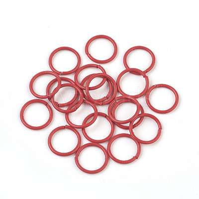 Spray Painted Iron Open Jump Rings X-IFIN-F149-B07-1