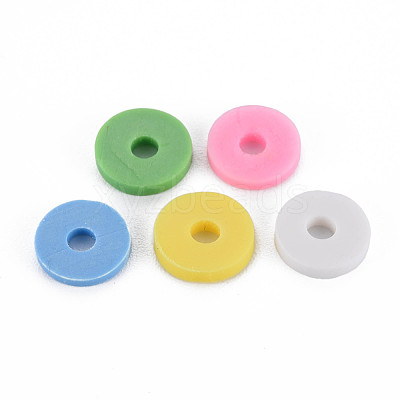 Handmade Polymer Clay Beads Strands CLAY-R089-8mm-T012-1