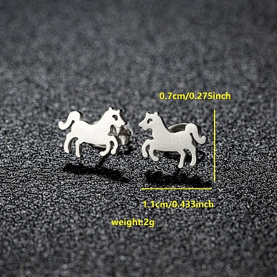 201 Stainless Steel Stud Earrings FS-WGB18B1-18-1