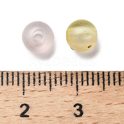 Frosted Transparent Acrylic Beads OACR-F013-12A-1