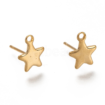 304 Stainless Steel Stud Earring Findings X-STAS-H130-19G-1